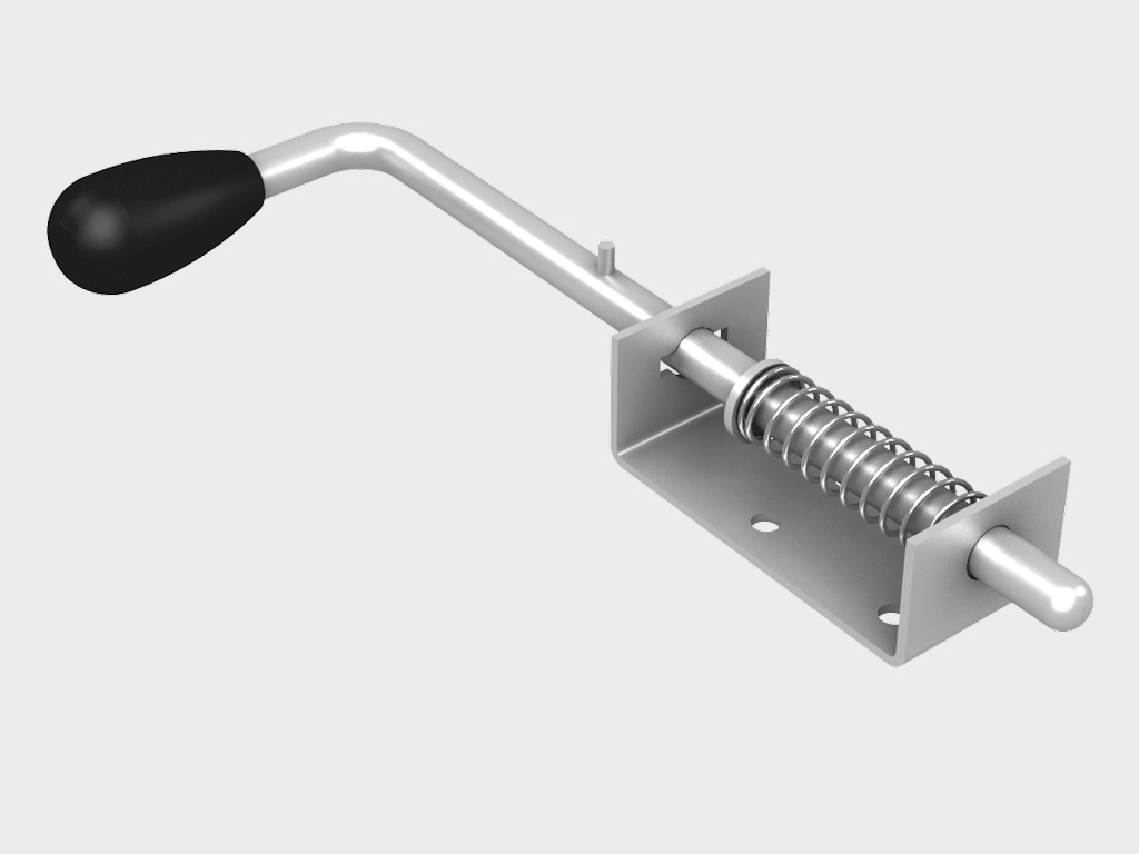 A mechanical latch allows you to lock the door from inside the room. It is simple and reliable.
